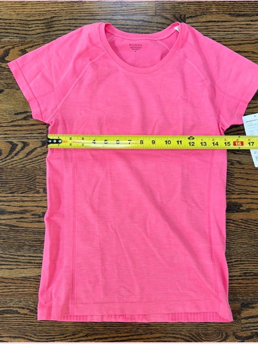Athleta Momentum Flex Tee Women’s Hot Pink Short Sleeve Size M - Picture 4 of 6